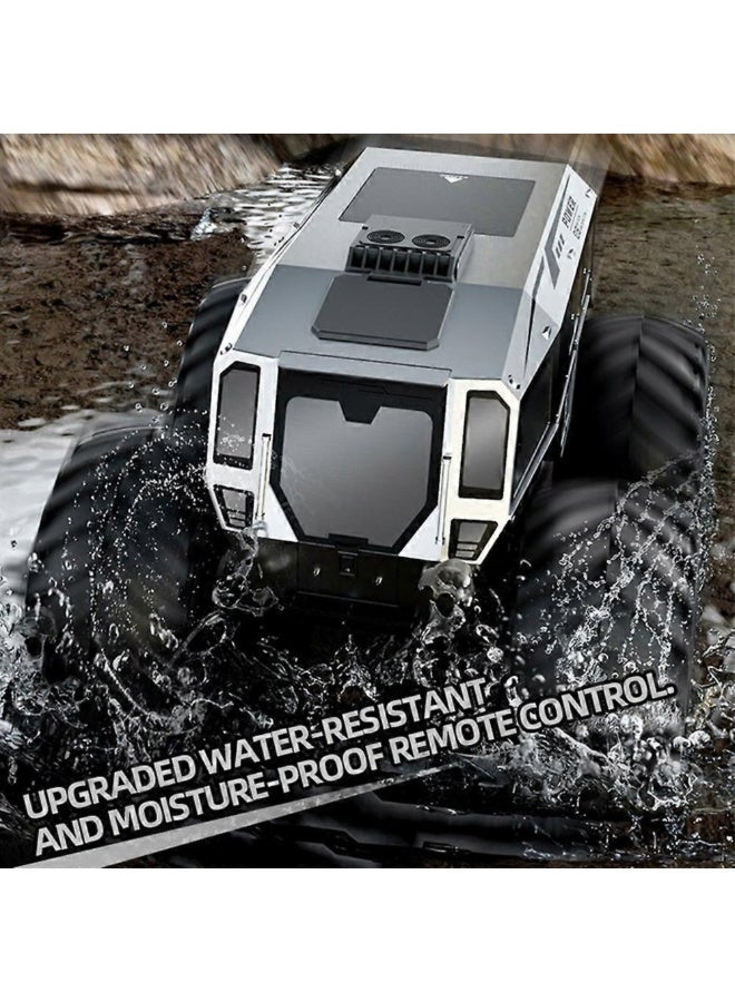 Twisoo 2.4G 4WD Amphibious RC Car, Off-Road All-Terrain Remote Control Car for Kids, Waterproof Stunt Vehicle for Outdoor Play, High-Speed Double-Sided Driving Toy Car, Birthday Gifts - Image 3